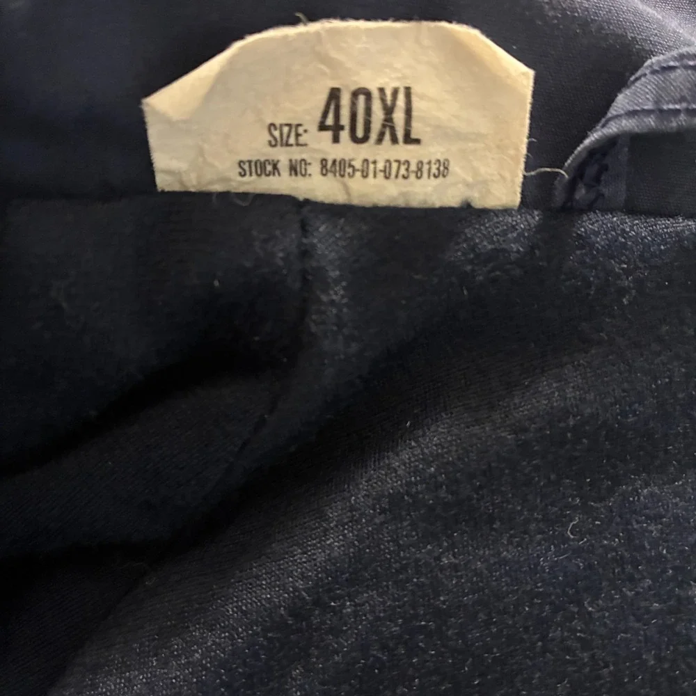 Vtg 80s Navy Deck Utility Jacket Men Size 40XL Blue Poplin Fleece Lined USN USAF - Picture 4 of 8